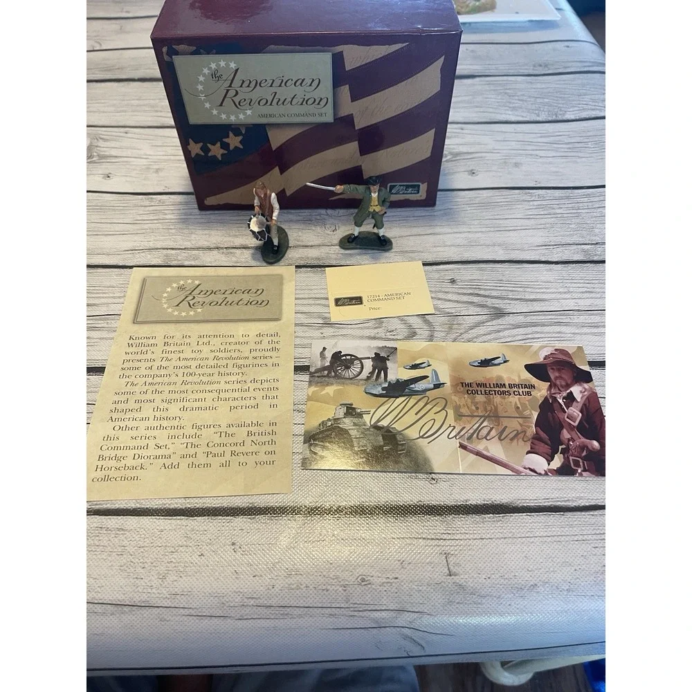 NIB W Britain 17214 American Command Set 2 Metal Soldiers